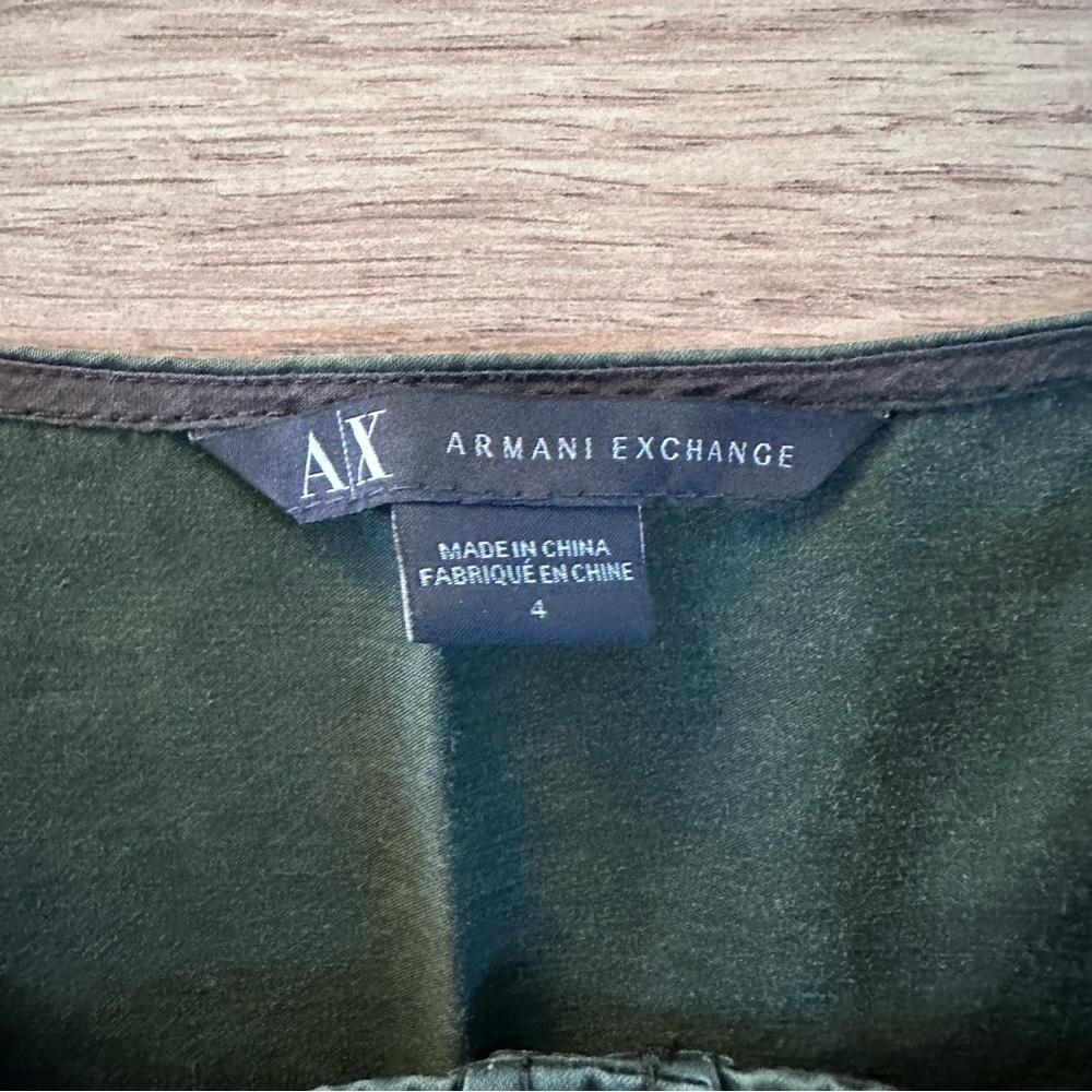 ARMANI EXCHANGE - GREEN DENIM DRESS - SIZE 4 - Picture 8 of 8